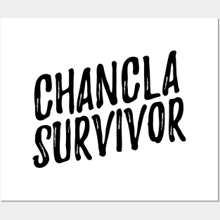 Chancla survivor - black design Posters and Art